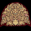 Русская вышивка: кокошник, украшенный золотом, XIX век