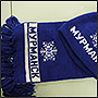 Вышивка логотипа 100 на шарфе и шапке
