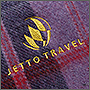 Вышивка на шарфе логотипа Jetto travel