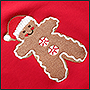 Вышивка в подарок на Рождество пряничного человечка на свитшоте FLASHIN
