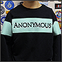 3D-Фото вышивки надписи Anonymous на толстовке