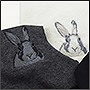 Фото вышивки зайцев на трикотаже