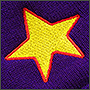 Вышивка на вязанной кофте звезды