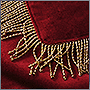 Вышивка на бархат с золотой бахромой