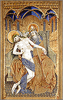 Святая Троица, церковная вышивка золотом, 1433 год, Роберт Кампин