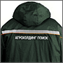 Вышивка логотипа Агрохолдинг Поиск на спине куртки