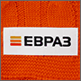 Нашивки с логотипом Евраз на свитере