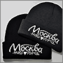 Вышивка на чёрных шапках Москва