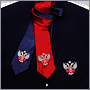 Вышивка на пиджаке и галстуке