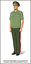 Генерал, летняя повседневная форма, в рубашке с коротким рукавом, без галстука