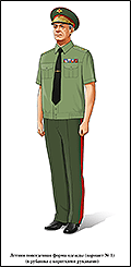Генерал, летняя повседневная форма, в рубашке с коротким рукавом