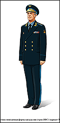 Генерал, летняя повседневная форма ВВС и ВДВ вне строя