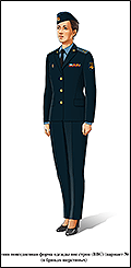Летняя повседневная форма военнослужащих женского пола ВВС вне строя, в брюках