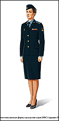 Летняя повседневная форма военнослужащих женского пола ВВС вне строя, в юбке