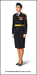 Летняя парадная форма военнослужащих женского пола ВМФ для строя