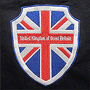 Фото вышивки на черной одежде британского флага