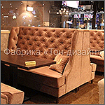 Интерьер кафе Lux с мебелью от Тон-Дизайн и нашей вышивкой