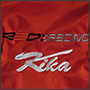 Фото вышивки на гоночном комбинезоне для команды Red Racing (спина