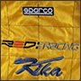 Фото вышивки на гоночном комбинезоне для команды Red Racing (спина)