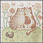 Схема вышивки парочки толстых котов
