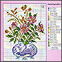 Цветы в вазе: схема вышивки крестиком