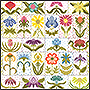 Схема вышивки цветов крестиком: полевые цветы. Фото