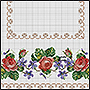 Схема вышивки крестом, розы