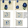 Схема вышивки цветов на трикотаже